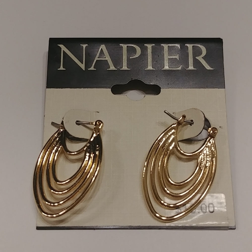 Napier Gold Tone Hoop Earrings
